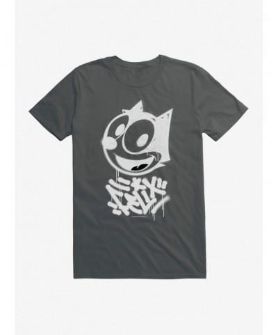 Clearance Felix The Cat Graffiti Art All Smiles Felix T-Shirt $5.93 T-Shirts