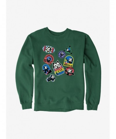 New Arrival Felix The Cat Sticker Collection Sweatshirt $13.28 Sweatshirts