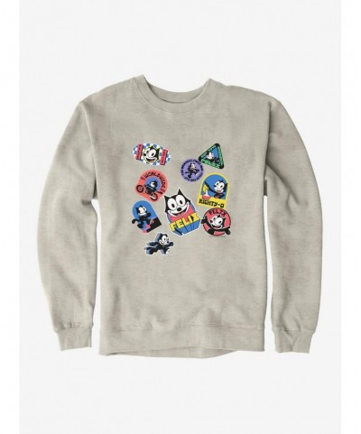 New Arrival Felix The Cat Sticker Collection Sweatshirt $13.28 Sweatshirts