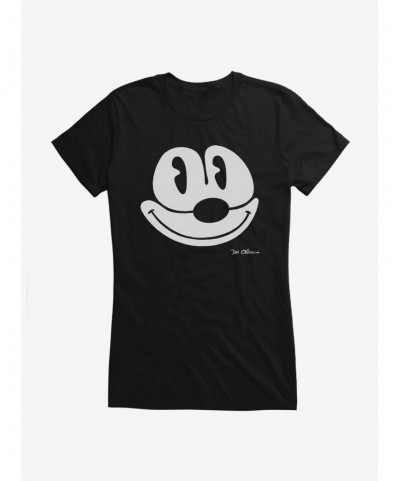 New Arrival Felix The Cat Face Outline Girls T-Shirt $7.57 T-Shirts