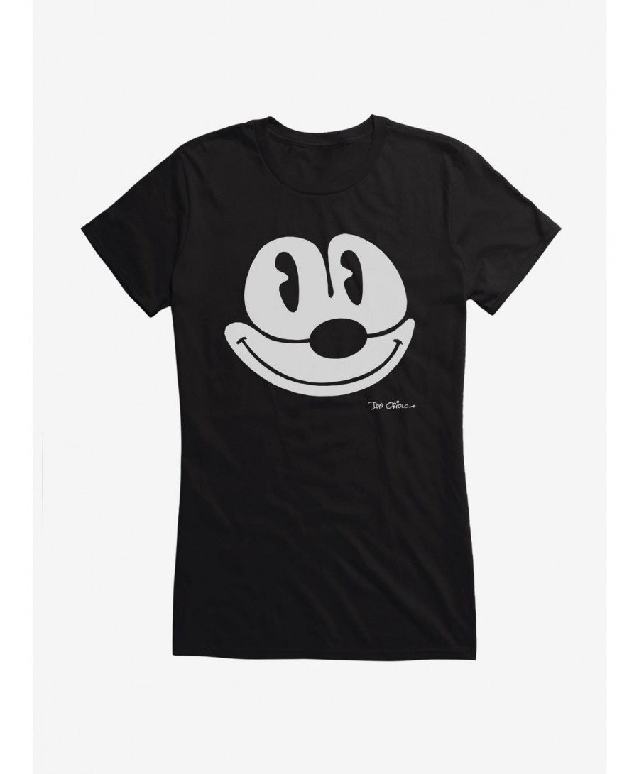 New Arrival Felix The Cat Face Outline Girls T-Shirt $7.57 T-Shirts