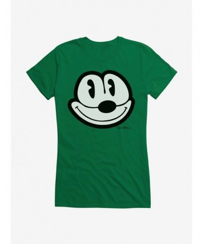 New Arrival Felix The Cat Face Outline Girls T-Shirt $7.57 T-Shirts