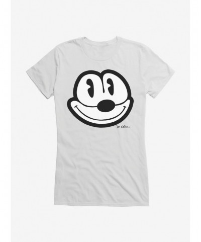 New Arrival Felix The Cat Face Outline Girls T-Shirt $7.57 T-Shirts