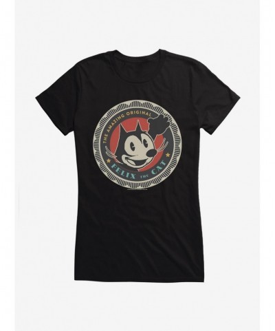 Limited Time Special Felix The Cat Vintage Color Logo Girls T-Shirt $5.98 T-Shirts