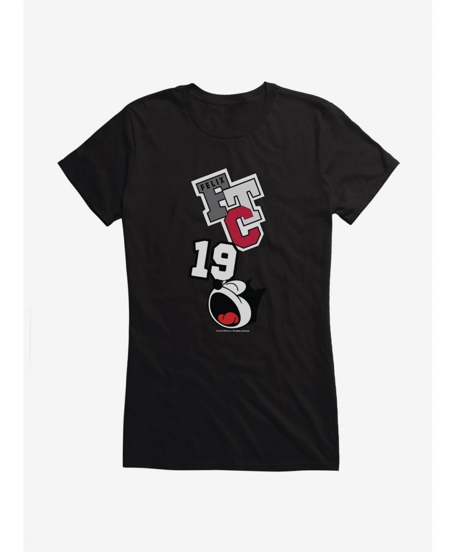 Discount Felix The Cat FTC 19 Screaming Felix Girls T-Shirt $7.97 T-Shirts