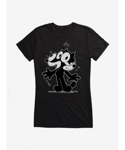 Flash Sale Felix The Cat Split Personality Girls T-Shirt $7.57 T-Shirts