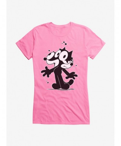 Flash Sale Felix The Cat Split Personality Girls T-Shirt $7.57 T-Shirts