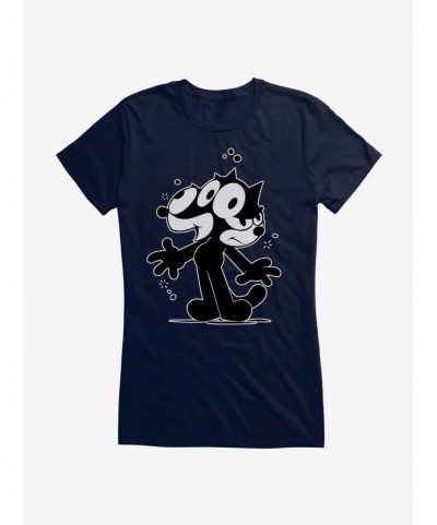 Flash Sale Felix The Cat Split Personality Girls T-Shirt $7.57 T-Shirts