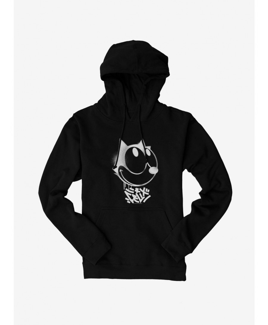 Limited Time Special Felix The Cat Graffiti Art Smiling Felix Hoodie $13.29 Hoodies