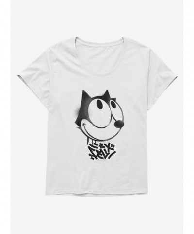 Huge Discount Felix The Cat Graffiti Art Smiling Felix Girls T-Shirt Plus Size $9.94 T-Shirts