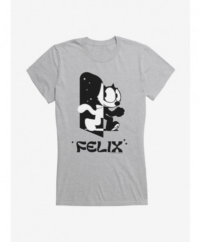 Absolute Discount Felix The Cat Black and White Girls T-Shirt $9.56 T-Shirts