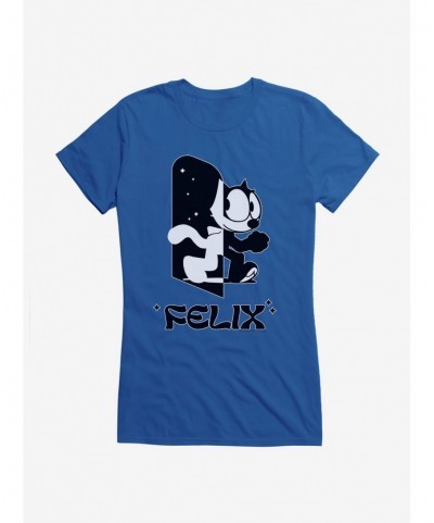 Absolute Discount Felix The Cat Black and White Girls T-Shirt $9.56 T-Shirts