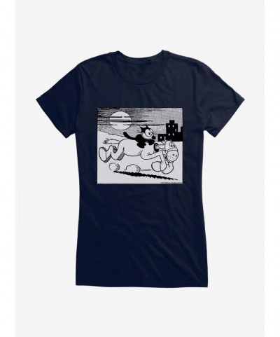 Discount Sale Felix The Cat Riding Through Town Girls T-Shirt $8.76 T-Shirts