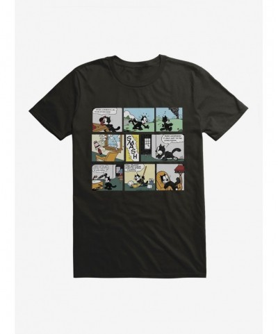 Sale Item Felix The Cat Cleaning Up Comic Strip T-Shirt $6.69 T-Shirts