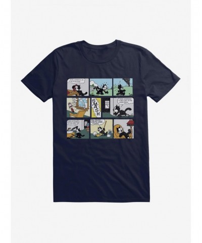 Sale Item Felix The Cat Cleaning Up Comic Strip T-Shirt $6.69 T-Shirts