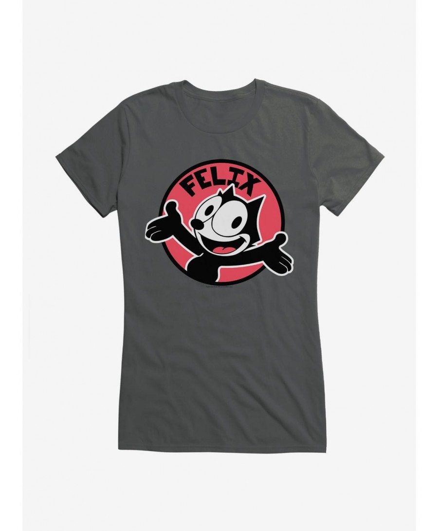 Hot Selling Felix The Cat Happy Smiles Sticker Graphic Girls T-Shirt $6.97 T-Shirts