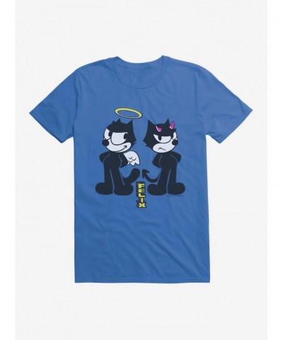 Fashion Felix The Cat Good And Evil Felix T-Shirt $7.27 T-Shirts