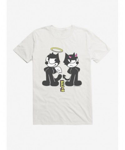 Fashion Felix The Cat Good And Evil Felix T-Shirt $7.27 T-Shirts