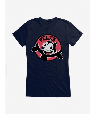 Hot Selling Felix The Cat Happy Smiles Sticker Graphic Girls T-Shirt $6.97 T-Shirts