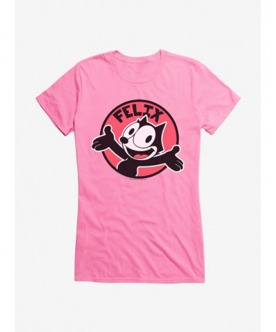 Hot Selling Felix The Cat Happy Smiles Sticker Graphic Girls T-Shirt $6.97 T-Shirts