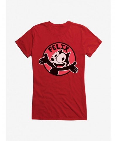 Hot Selling Felix The Cat Happy Smiles Sticker Graphic Girls T-Shirt $6.97 T-Shirts