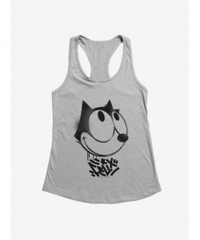 Exclusive Price Felix The Cat Graffiti Art Smiling Felix Girls Tank $8.57 Tanks