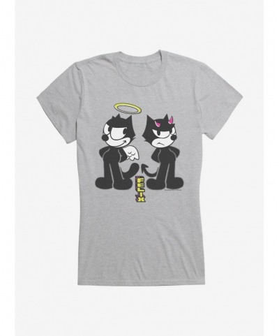 Discount Sale Felix The Cat Good And Evil Felix Girls T-Shirt $9.36 T-Shirts