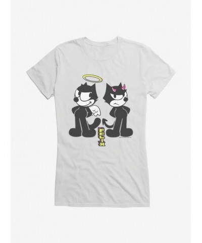 Discount Sale Felix The Cat Good And Evil Felix Girls T-Shirt $9.36 T-Shirts