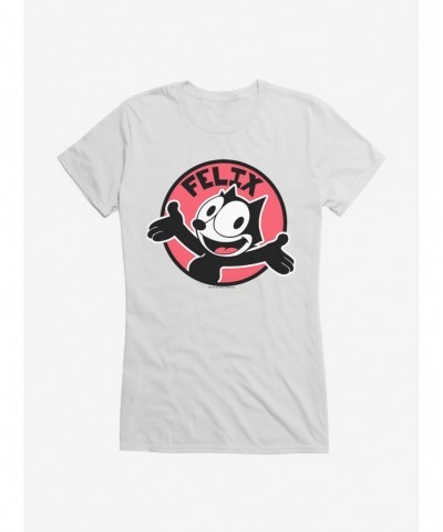 Hot Selling Felix The Cat Happy Smiles Sticker Graphic Girls T-Shirt $6.97 T-Shirts