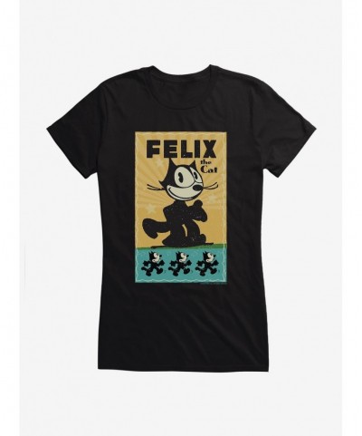 Trendy Felix The Cat Running Felix Poster Girls T-Shirt $6.37 T-Shirts