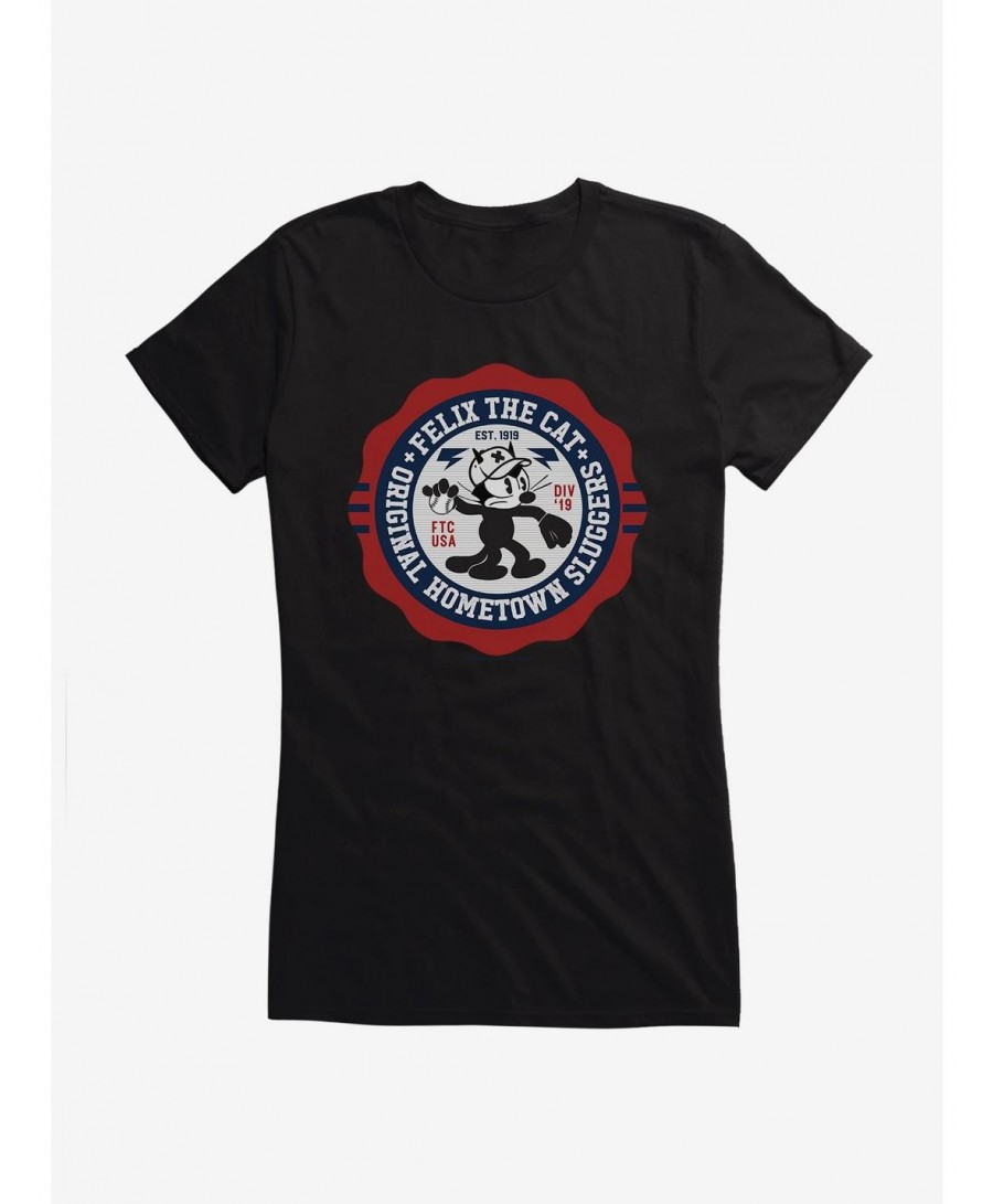 Festival Price Felix The Cat Original Hometown Sluggers Girls T-Shirt $7.77 T-Shirts