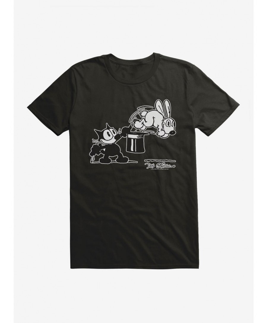 Flash Sale Felix The Cat Bunny Hat Trick T-Shirt $9.37 T-Shirts