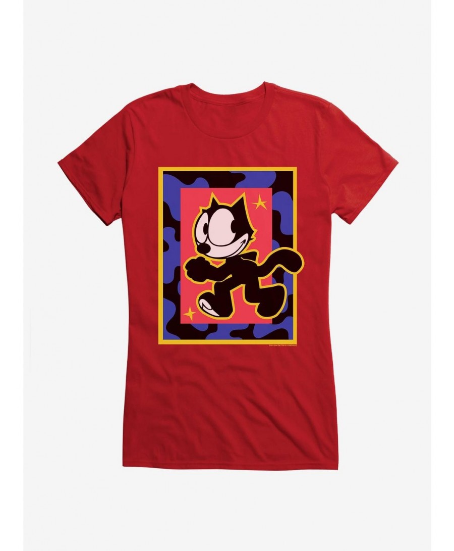 Discount Felix The Cat Superstar Walk Girls T-Shirt $6.18 T-Shirts