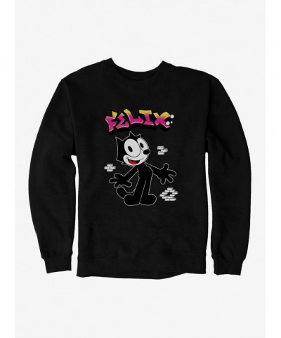 Limited-time Offer Felix The Cat Graffiti Art Brick Wall Sweatshirt $13.58 Sweatshirts