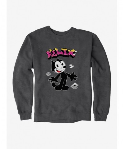 Limited-time Offer Felix The Cat Graffiti Art Brick Wall Sweatshirt $13.58 Sweatshirts