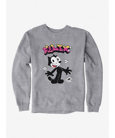 Limited-time Offer Felix The Cat Graffiti Art Brick Wall Sweatshirt $13.58 Sweatshirts