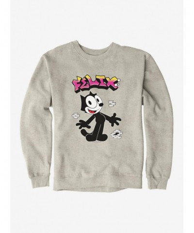 Limited-time Offer Felix The Cat Graffiti Art Brick Wall Sweatshirt $13.58 Sweatshirts