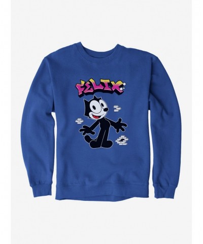 Limited-time Offer Felix The Cat Graffiti Art Brick Wall Sweatshirt $13.58 Sweatshirts