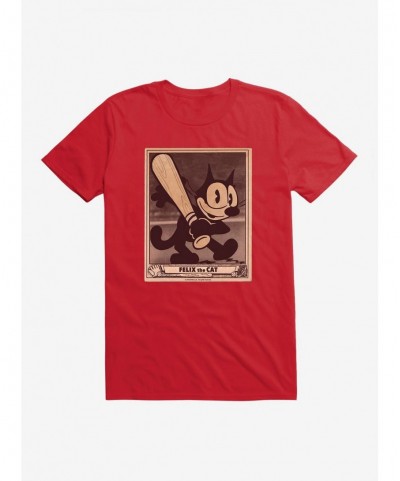 Flash Sale Felix The Cat Baseball Card T-Shirt $8.03 T-Shirts