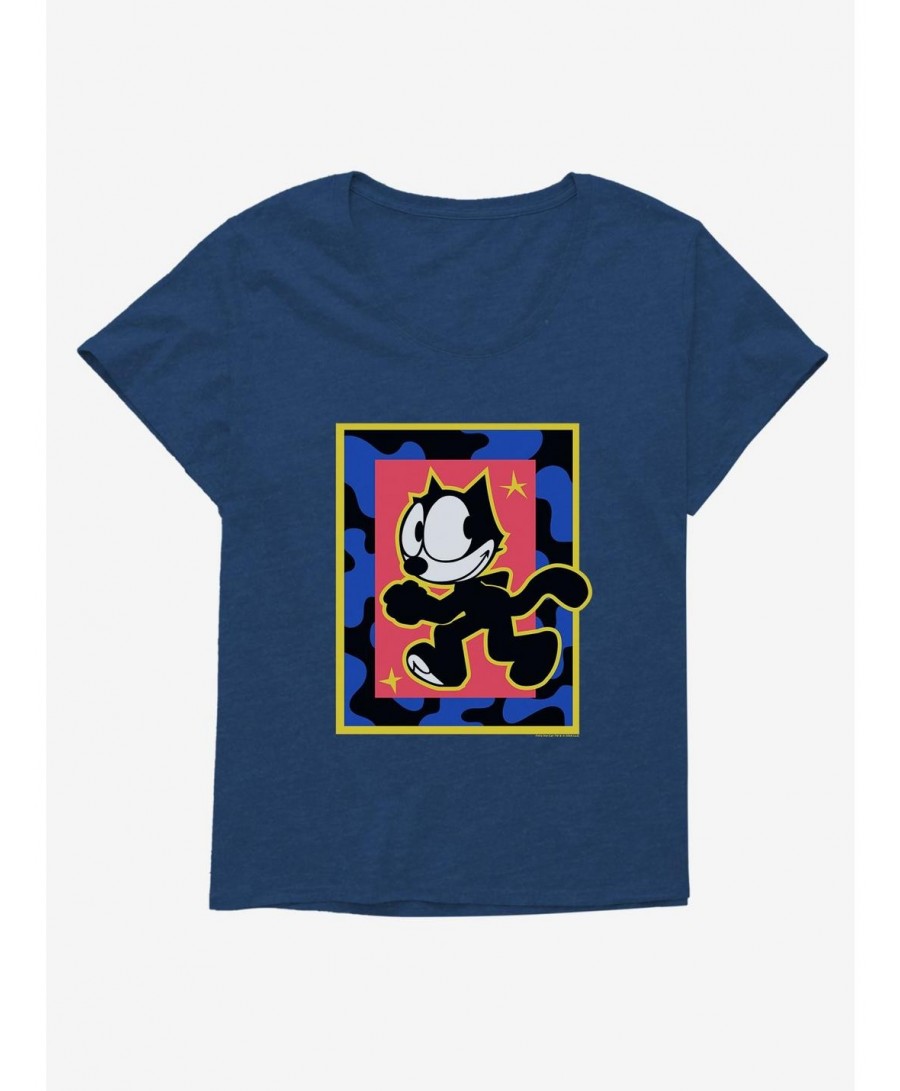 Cheap Sale Felix The Cat Superstar Walk Girls T-Shirt Plus Size $7.86 T-Shirts