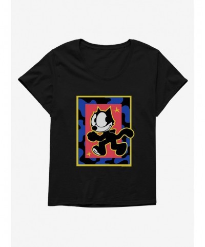 Cheap Sale Felix The Cat Superstar Walk Girls T-Shirt Plus Size $7.86 T-Shirts