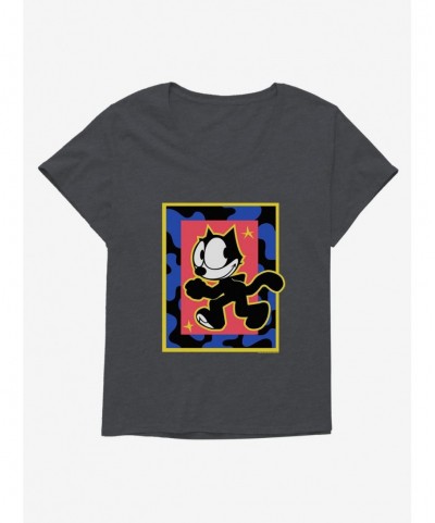 Cheap Sale Felix The Cat Superstar Walk Girls T-Shirt Plus Size $7.86 T-Shirts