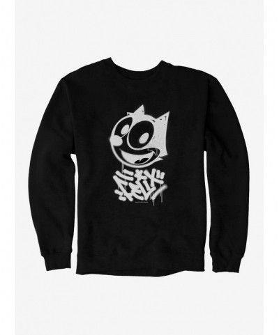 Flash Deal Felix The Cat Graffiti Art All Smiles Felix Sweatshirt $10.33 Sweatshirts