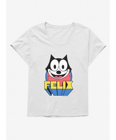 New Arrival Felix The Cat 3D Block Text Girls T-Shirt Plus Size $11.33 T-Shirts