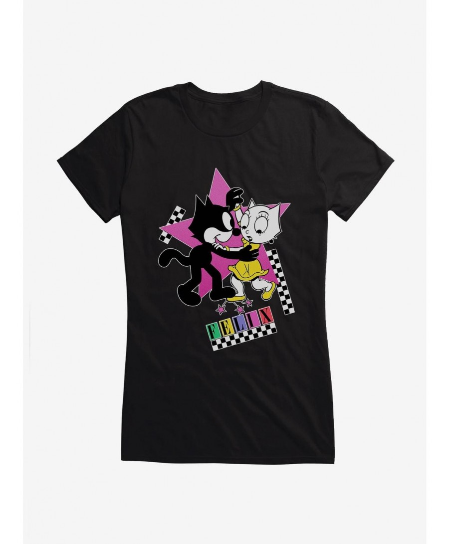 Limited Time Special Felix The Cat Kitty And Felix Dancing Girls T-Shirt $5.98 T-Shirts