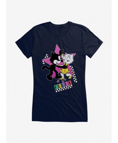 Limited Time Special Felix The Cat Kitty And Felix Dancing Girls T-Shirt $5.98 T-Shirts