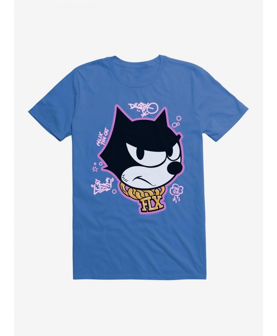 Value for Money Felix The Cat Graffiti Art Gold Chain Felix T-Shirt $8.99 T-Shirts