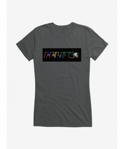 Trendy Felix The Cat Neon Space Girls T-Shirt $7.57 T-Shirts