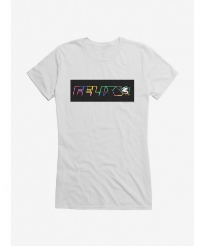 Trendy Felix The Cat Neon Space Girls T-Shirt $7.57 T-Shirts