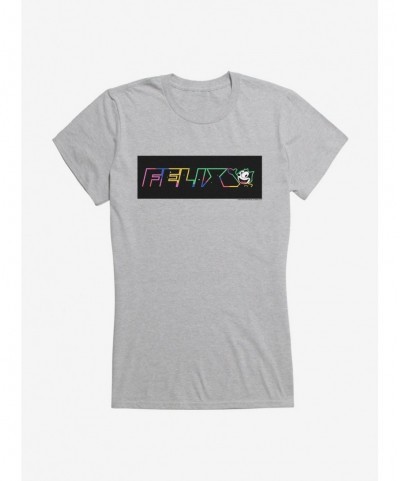 Trendy Felix The Cat Neon Space Girls T-Shirt $7.57 T-Shirts